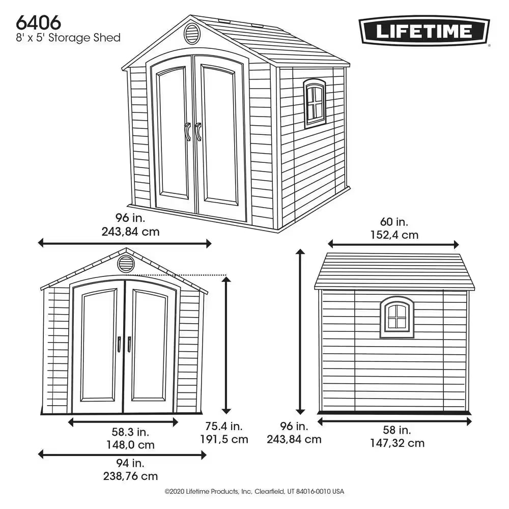 8 Ft. X 5 Ft. Resin Outdoor Storage Shed