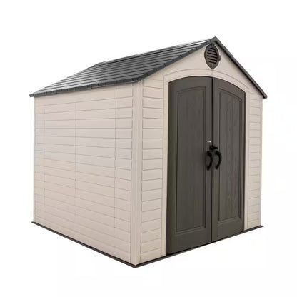 8 Ft. W X 7.5 Ft. D Resin Outdoor Storage Shed with Double Doors (60 Sq. Ft.)