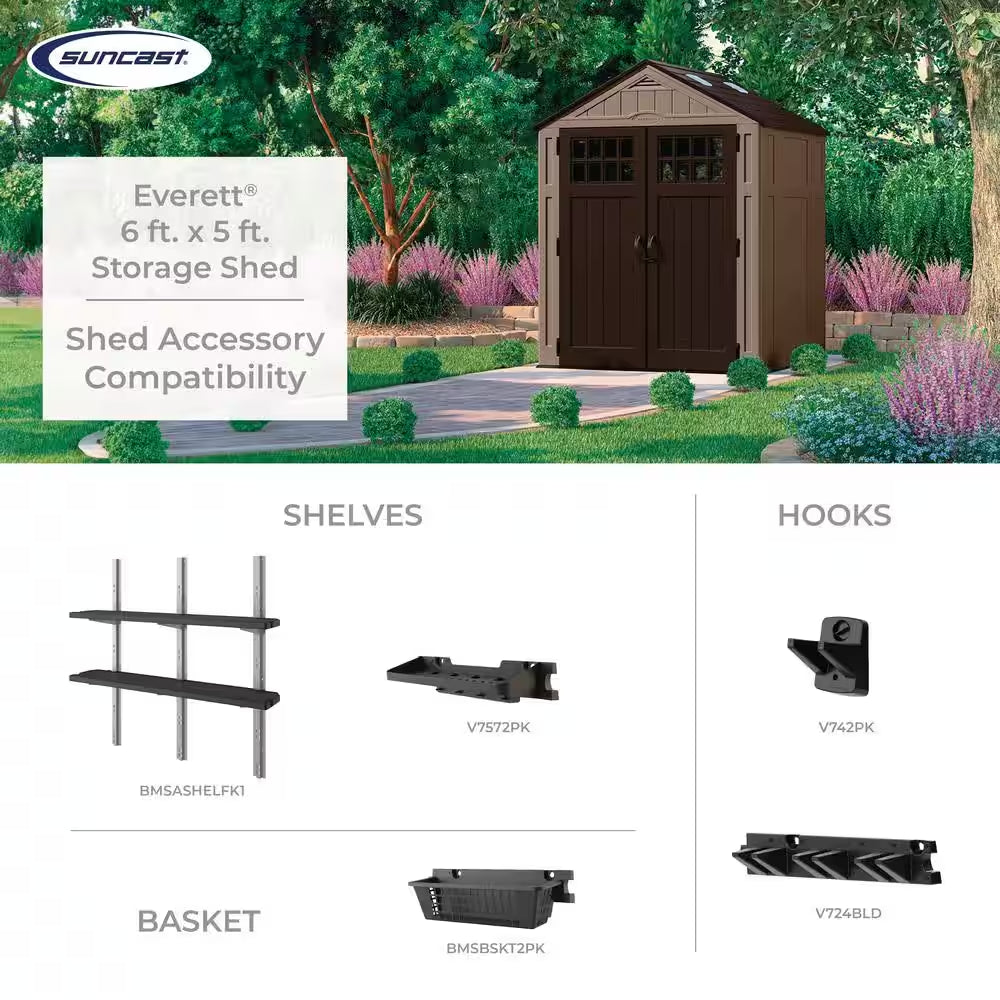 6 Ft. W X 5 Ft. D Plastic Shed (34 Sq. Ft.)