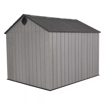 8 Ft. W X 10 Ft. D Rough Cut Gray Resin Outdoor Storage Shed