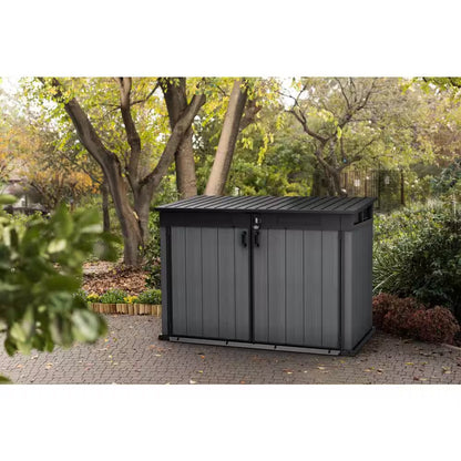 Cortina Mega 6.2 Ft. W X 3.6 Ft. D Durable Resin Plastic Storage Shed with Flooring Grey (22.4 Sq. Ft.)