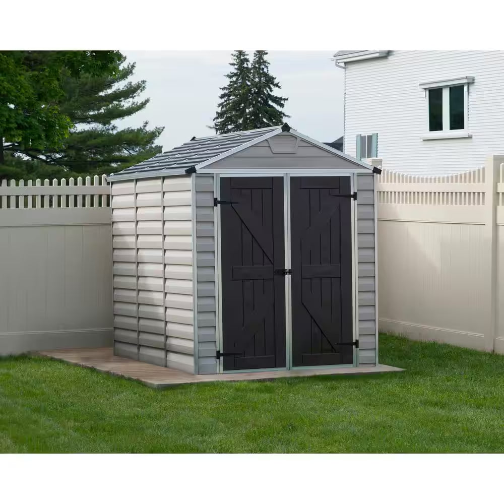 Skylight 6 Ft. X 8 Ft. Tan Garden Outdoor Storage Shed
