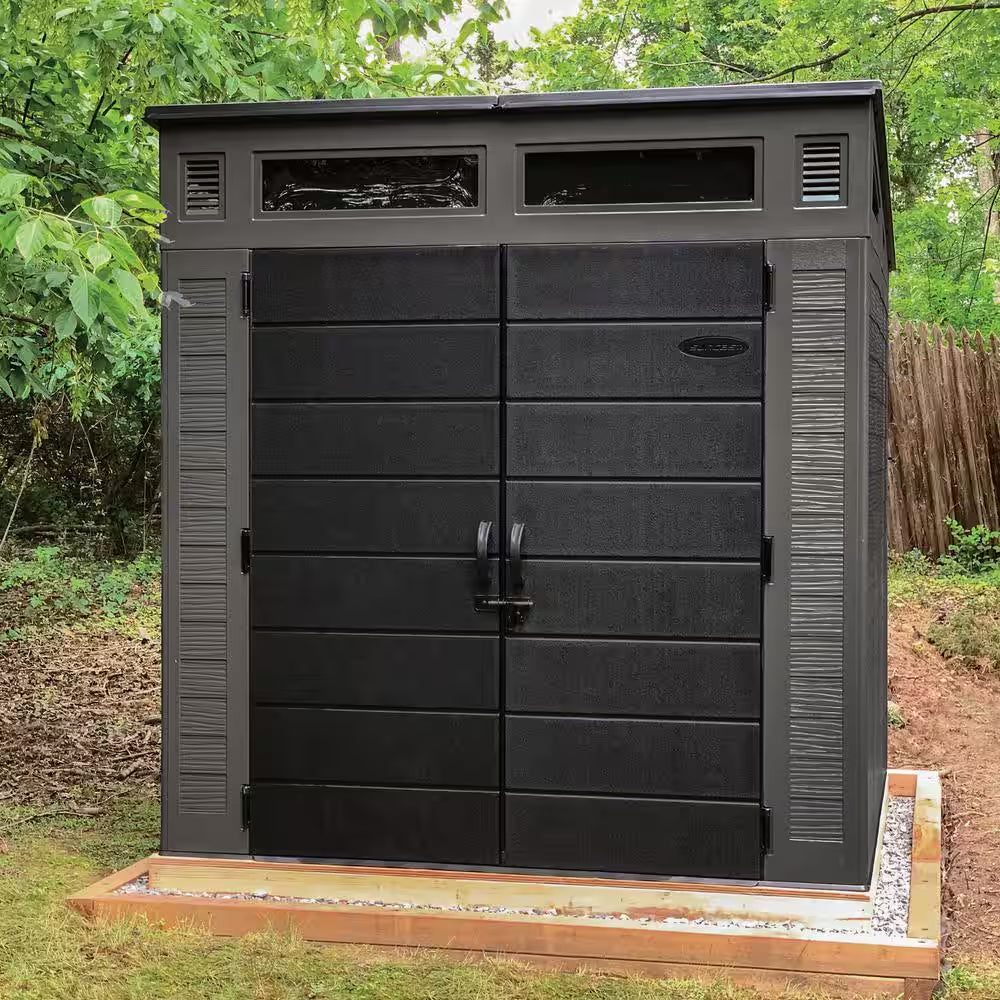Modernist 7 Ft. 2.5 In. X 7 Ft. 3.5 In. X 7 Ft. 5.5 In. Resin Storage Shed