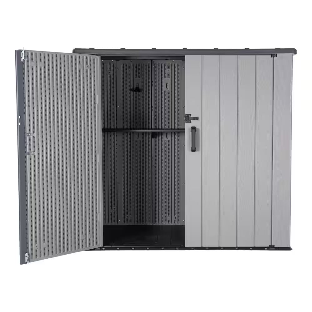 6 Ft. W X 3.5 Ft. D Resin Utility Shed with Double Door (19.5 Sq. Ft.)