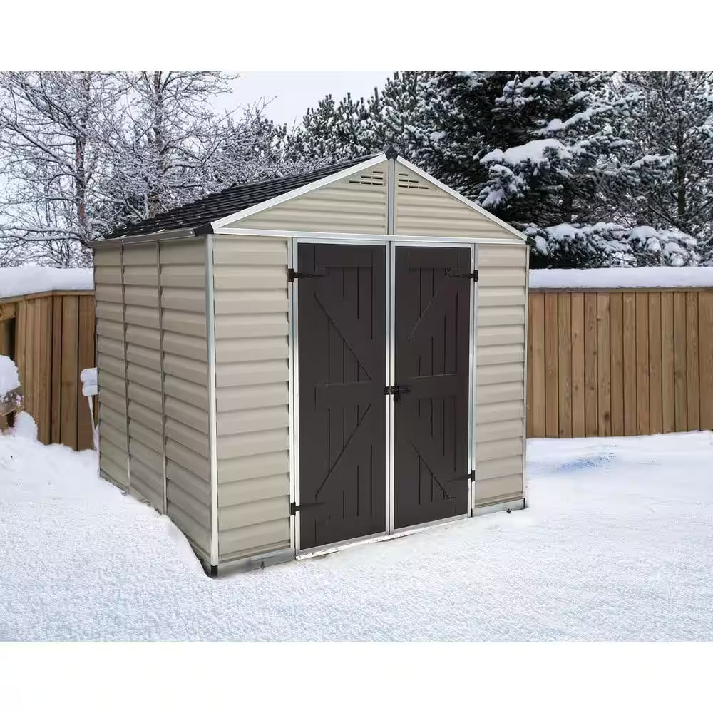 Skylight 8 Ft. X 8 Ft. Tan Garden Outdoor Storage Shed
