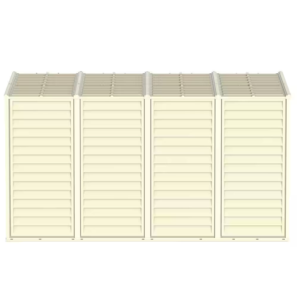 Sidemate 4 Ft. X 10 Ft. Plastic Vinyl Lean to Shed with Foundation 197 Sq. Ft.