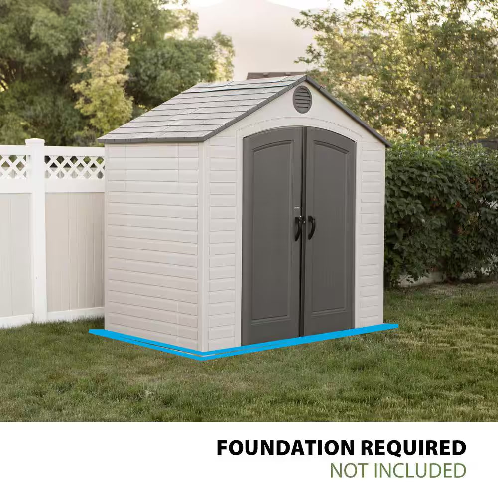 8 Ft. W X5 Ft. D Resin Outdoor Storage Shed with Double Door (40 Sq. Ft.)
